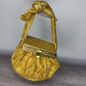 Antique Gold Mesh Evening Bag